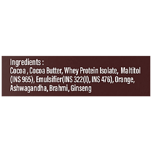 Awsum Zesty Orange Chocolate Bar - Zero Added Sugar, High Protein, 60% Rich Dark Cocoa, Natural, Diabetic Friendly, 60 g