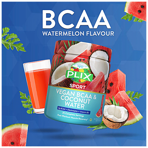 Buy PLIX Vegan BCAA & Coconut Water Watermelon Flavour, Vitamin B6