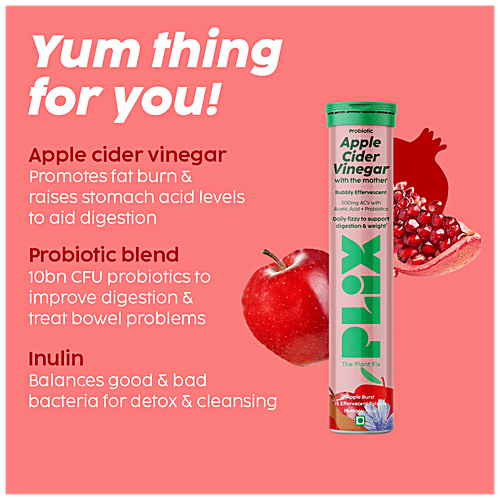Buy PLIX Probiotics + Apple Cider Vinegar Effervescent Tablets