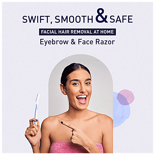 SIRONA Reusable Eyebrow & Face Razors for Painfree Facial Hair Removal (Pack of 3), 1 pc (Pack of 3) 