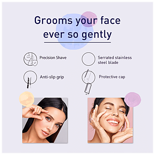 SIRONA Reusable Eyebrow & Face Razors for Painfree Facial Hair Removal (Pack of 3), 1 pc (Pack of 3) 