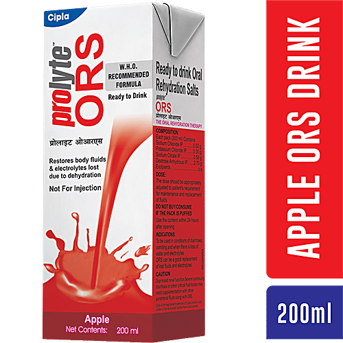 Buy Prolyte ORS Liquid Apple, Ready To Drink, Maintain Electrolyte