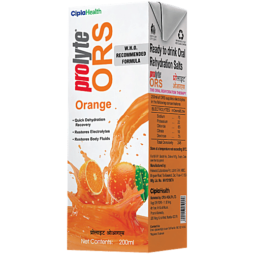 Prolyte ORS Orange Liquid, 200 ml Tetra Pak 