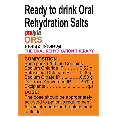 Prolyte ORS Orange Liquid, 200 ml Tetra Pak 