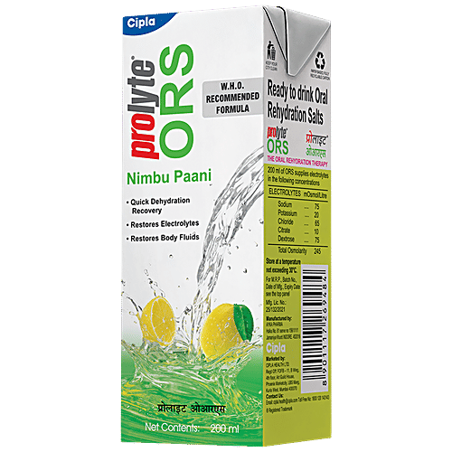 Buy Prolyte ORS Liquid Nimbu Paani, Ready To Drink, Maintain