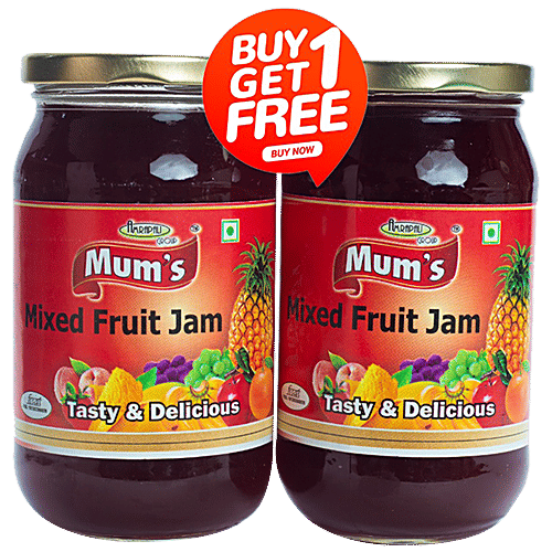 Mum's Mixed Fruit Jam Combo - Tasty & Delicious, 500 g (Buy 1 Get 1 Free) 