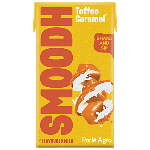 Smoodh Toffee Caramel Flavoured Milk, 80 ml Tetra Pak 