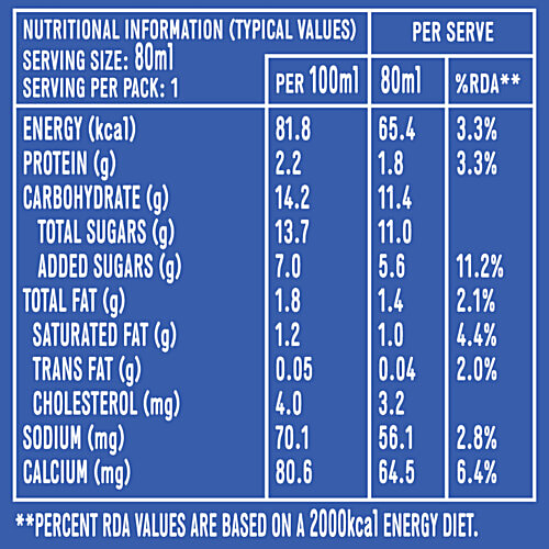 Smoodh Hazelnut Chocolate Flavoured Milk, 80 ml Tetra Pak 
