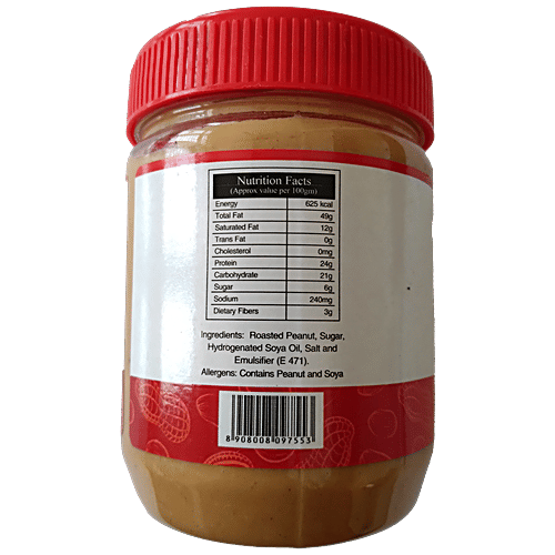 Buy Nutty Healthy Peanut Butter Crunchy, High Protein, Healthy Fats, Delicious Taste Online at
