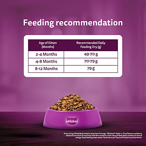 Whiskas Junior Mother Cat & Kitten 2-12 Months - Dry Cat Food, Mackerel Fish Flavour, 3 kg  Complete & Balanced Nutrition, Goodness Of Mother'S Milk, Healthy Brain Development