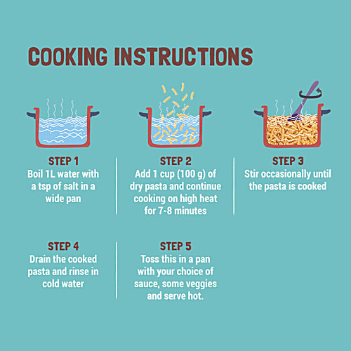 Slurrp Farm Fusilli Pasta - Vegan, No Maida, Gluten Free & Multigrain, Healthy, Fibre Rich, 400 g Pouch 