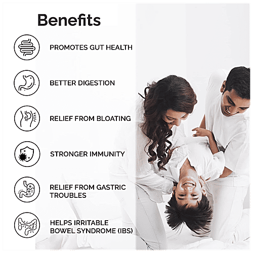 CURAE HEALTH Gut Biotix Probiotic Supplement Capsule - Improves Digestion, Immunity, 60 pcs  