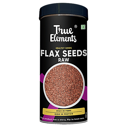 True Elements Raw Flax Seeds - Nutty Flavour, Crunchy Texture, Rich In Omega 3 Fatty Acid, 750 g  