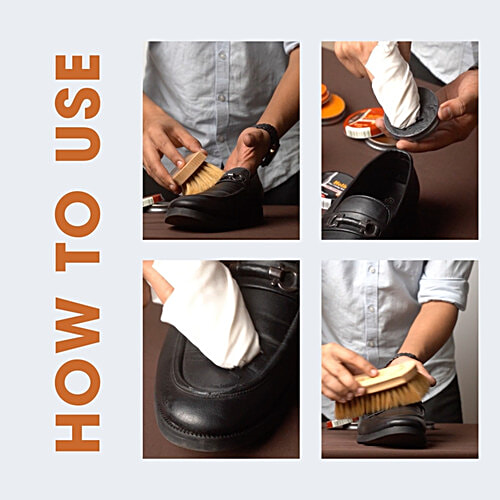 Helios Wax Polish - Black, 40 g Bees Wax, Shines, Nourishes & Protects