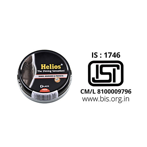 Helios Wax Polish - Black, 40 g Bees Wax, Shines, Nourishes & Protects