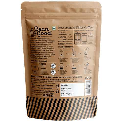 Buy Bean Good Filter Coffee Powder 80 Arabica Robusta & 20 Chicory