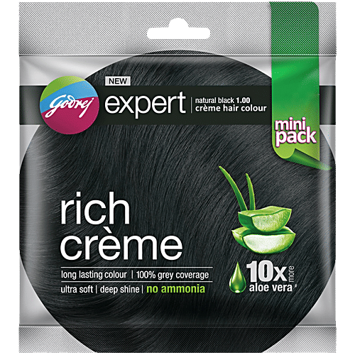 Godrej Expert Rich Creme Hair Colour, 24 ml Natural Black