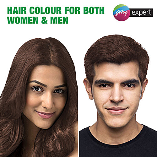 Godrej Expert Rich Creme Hair Colour - Long-Lasting, 100% Grey Coverage, No Ammonia, 24 ml Natural Brown 