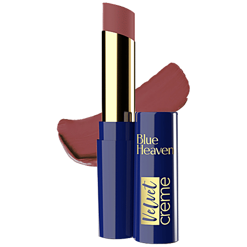 Blue Heaven Velvet Creme Lipstick - Long-Lasting, Smooth, Lightweight & Hydrating, 3.5 g Nutty Butty 