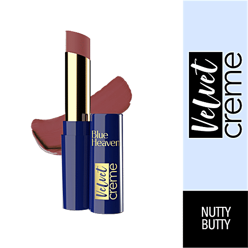 Blue Heaven Velvet Creme Lipstick - Long-Lasting, Smooth, Lightweight & Hydrating, 3.5 g Nutty Butty 