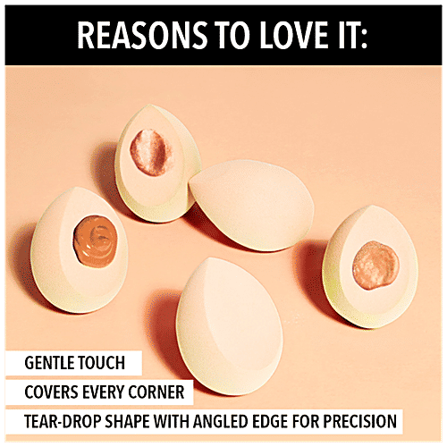 Blue Heaven Super Blendable Makeup Sponge - Gentle On Skin, Covers Every Corner, 1 pc Beige 