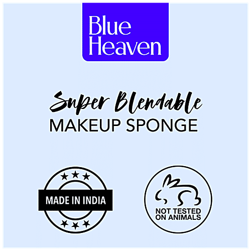 Blue Heaven Super Blendable Makeup Sponge - Gentle On Skin, Covers Every Corner, 1 pc Beige 