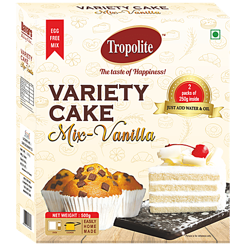 Tropolite Variety Cake Mix - Vanilla, 500 g  
