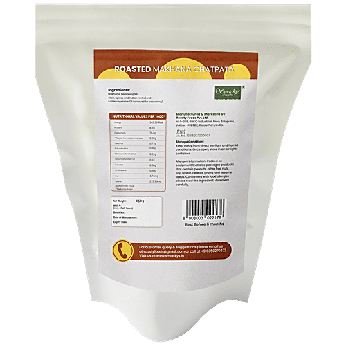 SMACKYS Roasted Makhana Chatpata - Snack, Rich Source Of Protein, Minerals & Energy, 80 g Pouch 