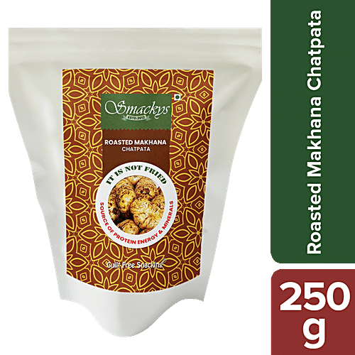 SMACKYS Roasted Makhana Chatpata - Snack, Rich Source Of Protein, Minerals & Energy, 80 g Pouch 