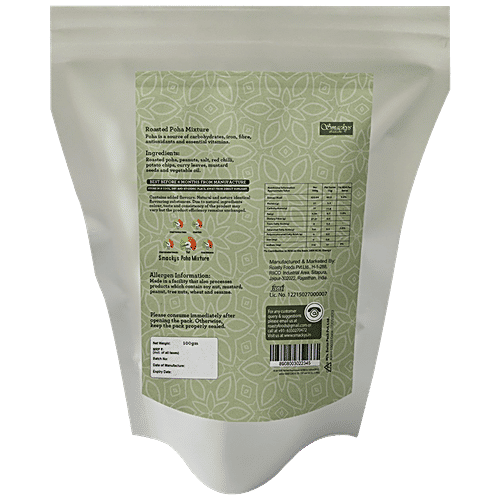 SMACKYS Roasted Poha Mixture - Snack, Rich Source Of Protein, Minerals & Energy, 100 g Pouch