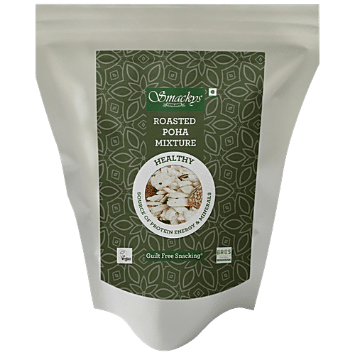 SMACKYS Roasted Poha Mixture - Snack, Rich Source Of Protein, Minerals & Energy, 100 g Pouch