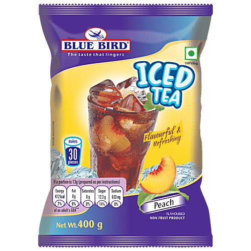Blue Bird Iced Tea - Peach, Refreshing & Flavourful, Instant Drink, 400 g  