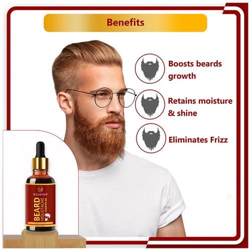 Newish Beard Growth Oil - For Men, 100 ml (Pack of 2) 