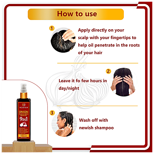 Buy Newish Hair Oil With Onion, For Hair Growth, Anti Hairfall