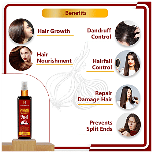 Buy Newish Hair Oil With Onion, For Hair Growth, Anti Hairfall
