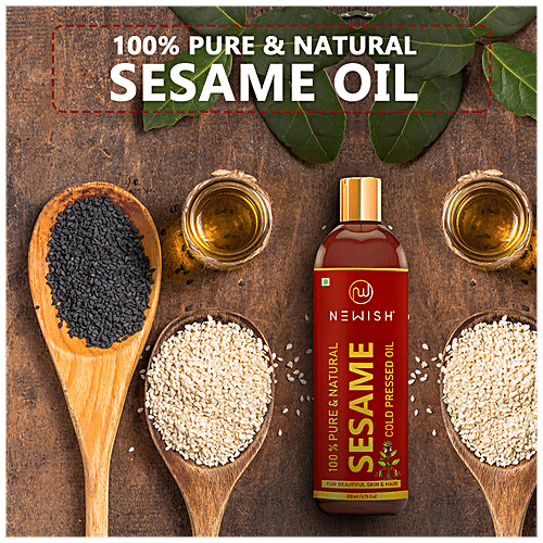 Buy Newish Sesame Oil Cold Pressed, For Hair, Skin & Massage Online