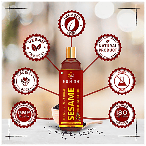 Buy Newish Sesame Oil Cold Pressed, For Hair, Skin & Massage Online