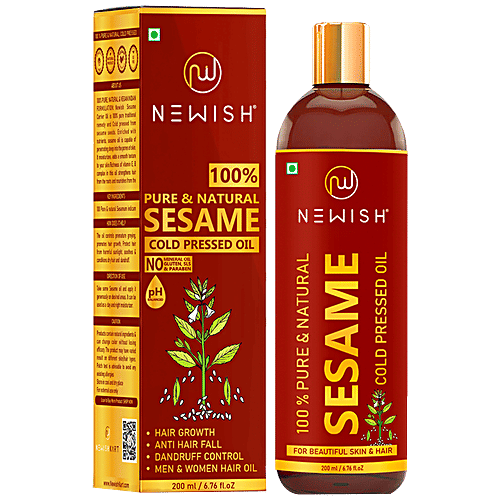 Buy Newish Sesame Oil Cold Pressed, For Hair, Skin & Massage Online