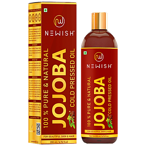 Newish Jojoba Oil - Cold Pressed, For Skin & Hair Growth, Virgin & Unrefined, 200 ml  