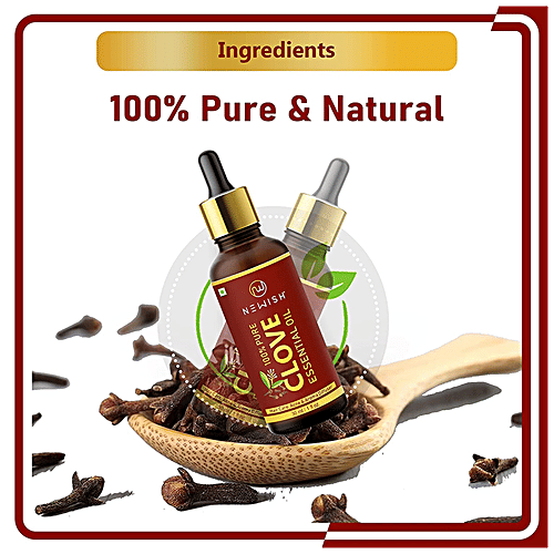 Buy Newish Clove Oil For Teeth Pain, Skin & Hair, Pure, Natural