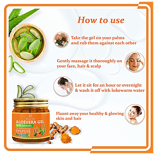 Buy Newish Aloe Vera Gel Treats Acne, Scars, Glowing & Radiant Skin Treatment, Organic Non