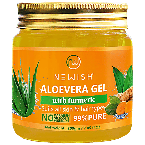 Buy Newish Aloevera Gel Enriched With Turmeric, For Face & Skin