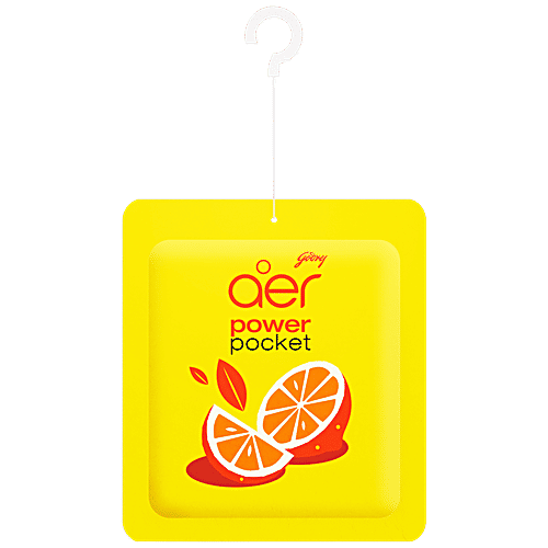 Godrej Aer Power Pocket Bathroom Fragrance - Tangy Delight With Germ Protection, Long Lasting, 10 g