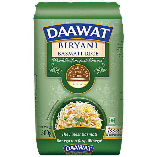 Buy Daawat Biryani Basmati Rice Extra Long Grain, Rich In Aroma