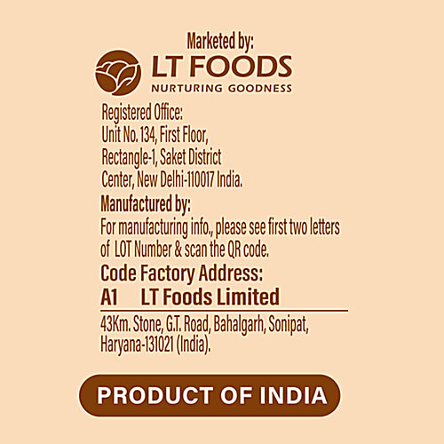 Daawat Pulav Basmati Rice, 500 g Pearly Slender Grains, Cooked up to 18mm, Zero Cholesterol & Zero Trans Fat