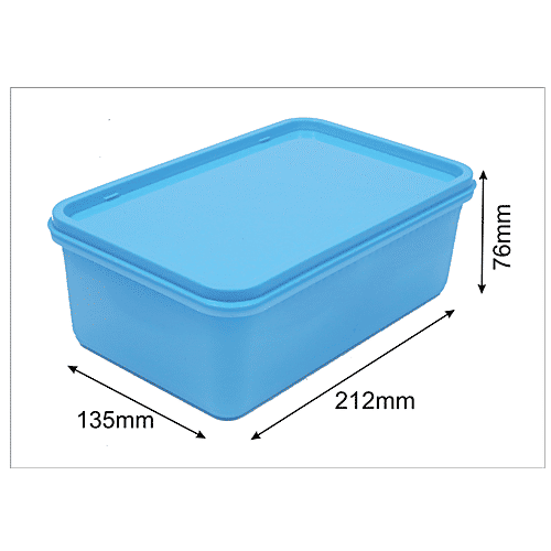 Unica Mangiamo Lunch Box - Blue, Leak Resistant, Microwave Safe, Perfect For Office Use, 1 pc  