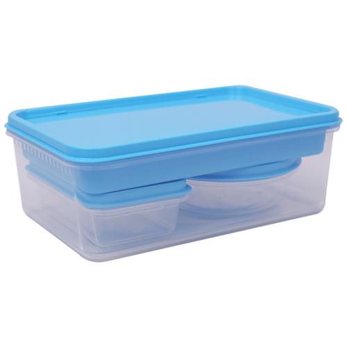 Buy Unica Mangiamo Lunch Box For Kids - Blue, Leak Resistant