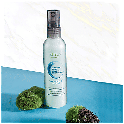 Streax Professional Vitariche Care Smooth & Shine Leave-In Conditioner - With Aloe Vera, For Normal To Dry Hair, 100 ml  
