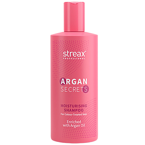 Streax Professional Argan Secrets Moisturising Shampoo - For Colour Treated Hair, 300 ml  