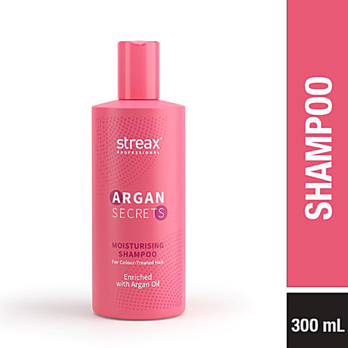 Streax Professional Argan Secrets Moisturising Shampoo - For Colour Treated Hair, 300 ml  